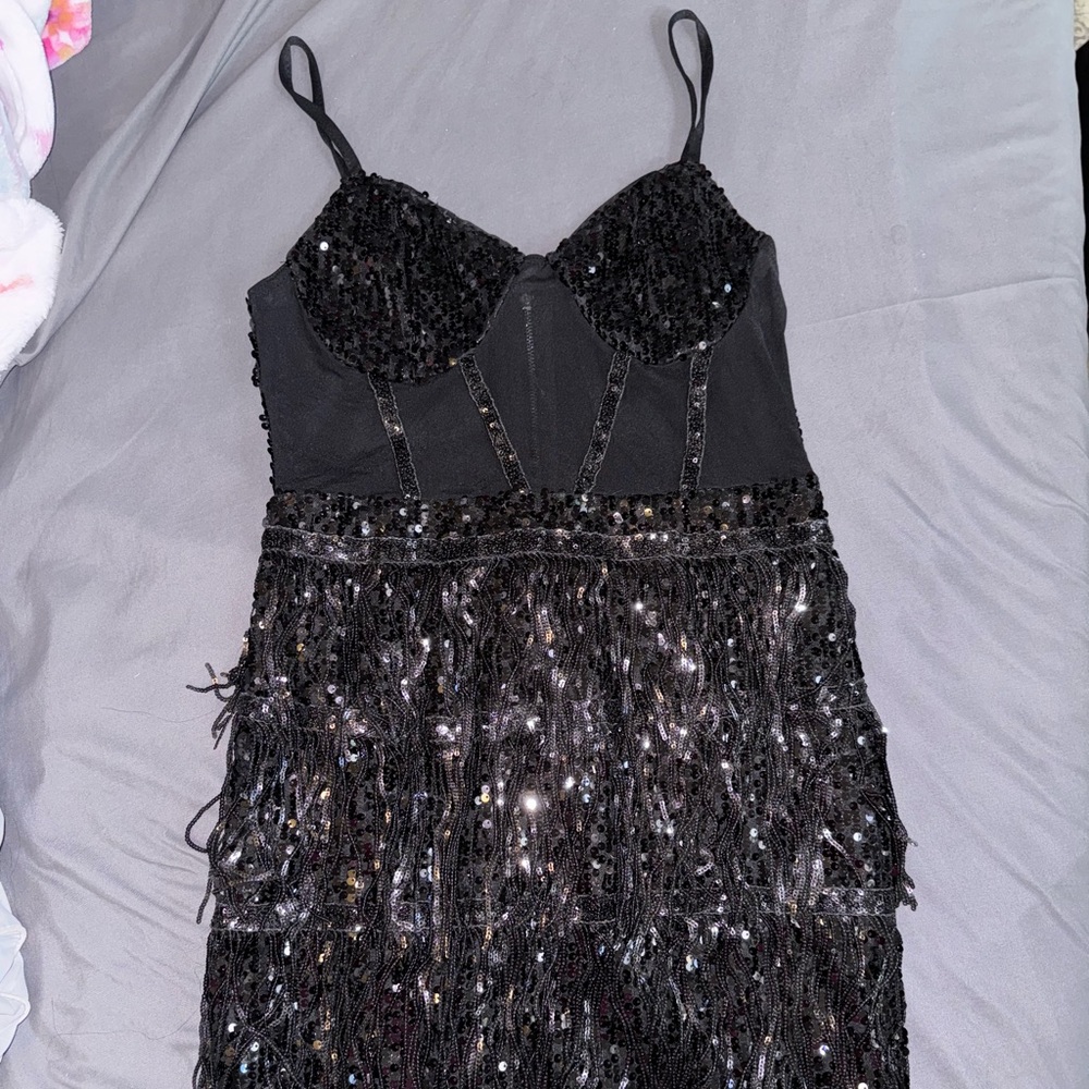 Black flapper dress